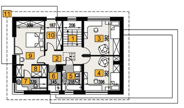 Готовый проект дома A104G2