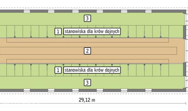 Готовый проект коровника на 38 молочных коров O03