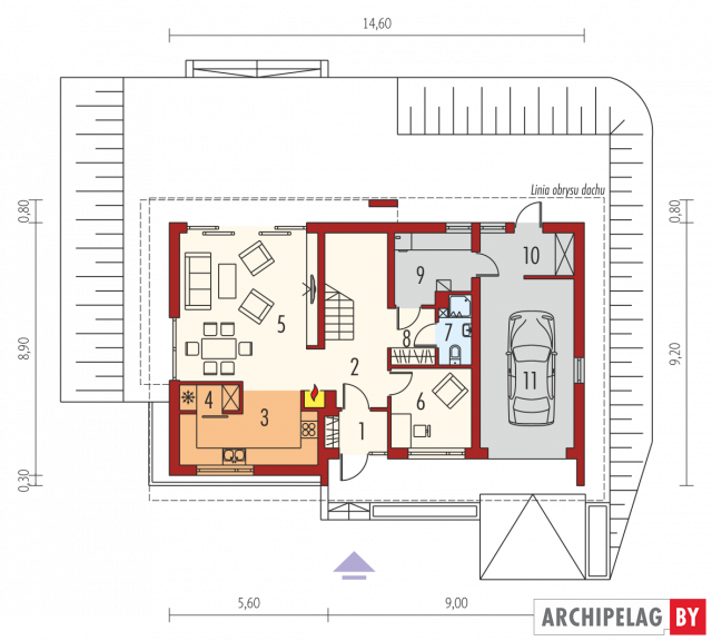 Проект дома Е6 (Г1) (вариант Б)