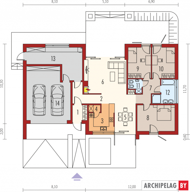 Проект дома Экс 8 (Г2) (вариант В) soft