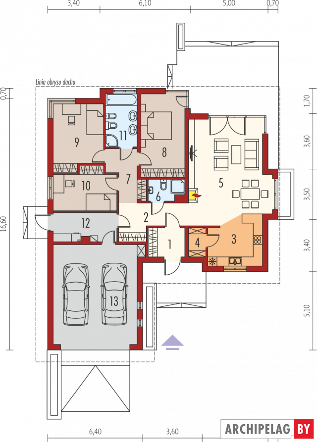 Проект дома Eris G2 (wersja C) MULTI-COMFORT