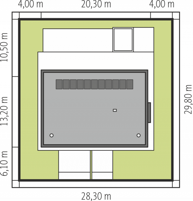 Габариты дома по проекту EX 7 MULTI-COMFORT