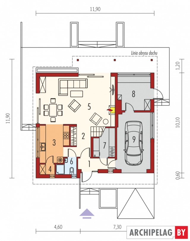 Проект дома zAlba G1 MULTI-COMFORT